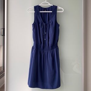 Gap Cinched Waist Crepe Dress, Blue, Size XS (BNWOT)